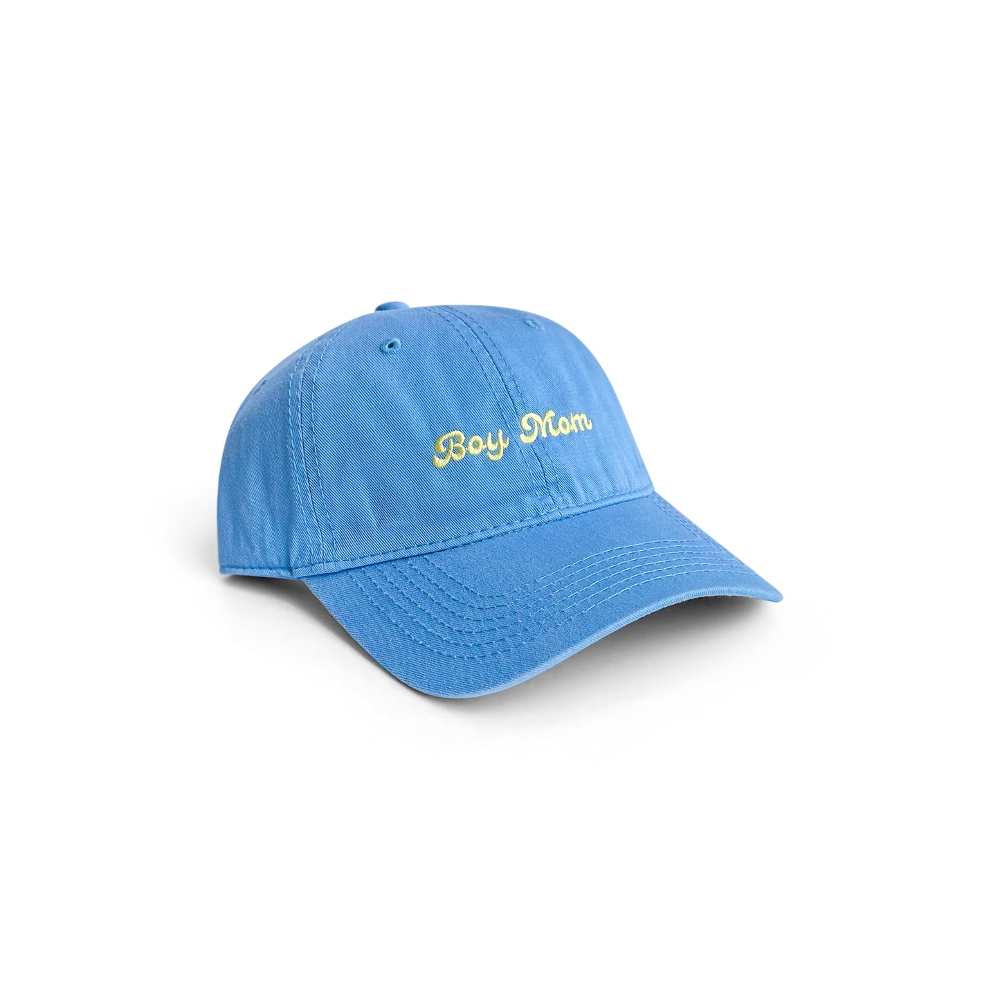 Boy Mom (Cursive) - Baby Blue Hat