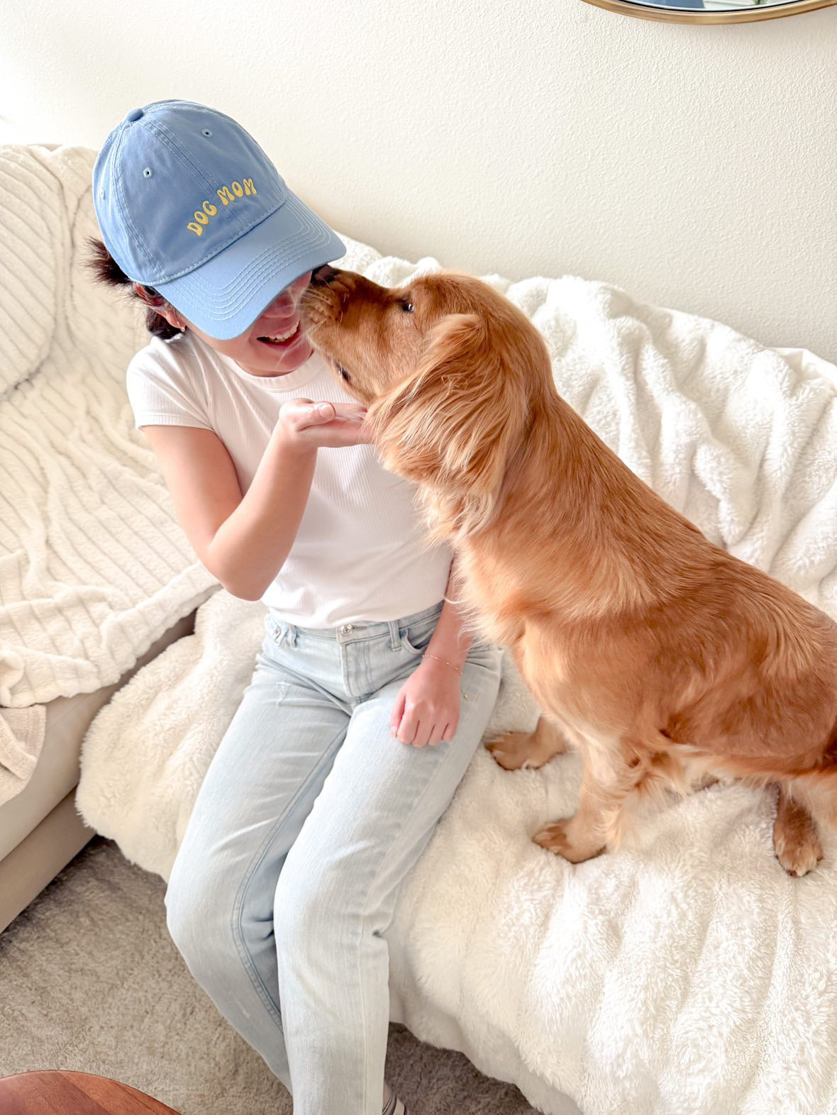 Dog Mom Hat (Baby Blue)