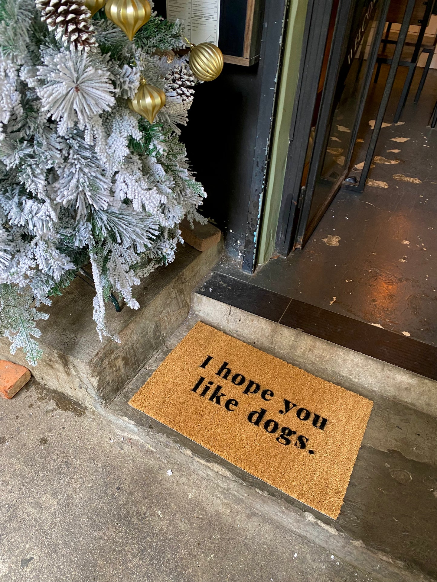 I Hope You Like Dogs Door Mat